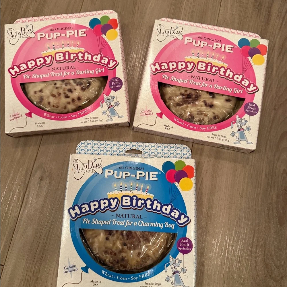 Pup-Pie Happy Birthday Party Supplies - Pink and Blue